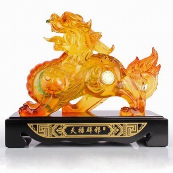 礼之源天禄辟邪貔貅摆件 水琉璃中的风水招财传奇